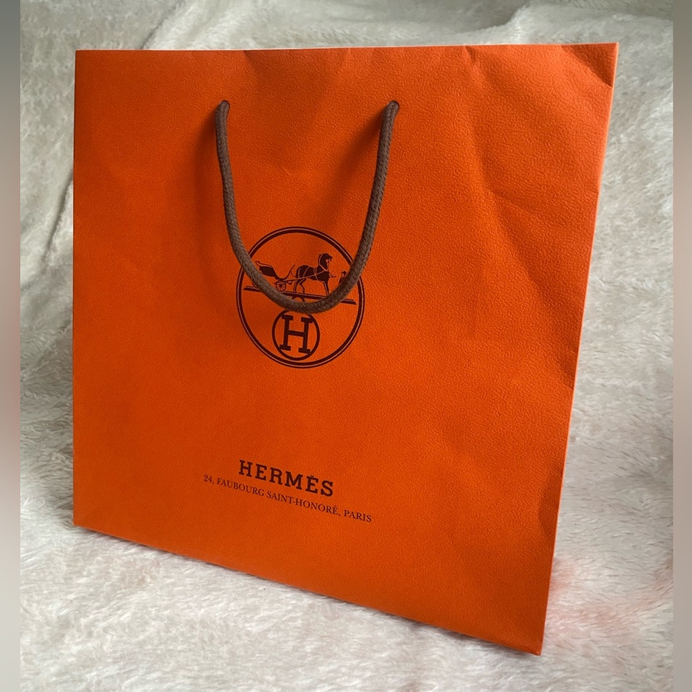 Hermès Signature Orange Shopping Bag